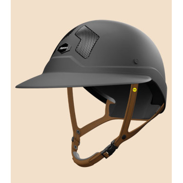 Casque Mips Flex-on Armet noir visière Angel Dark jugulaire marron