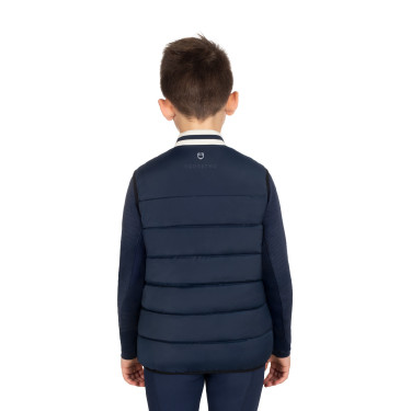 Veste sans manches Equestro technique enfant col en maille Marine blazer Bleu marine Veste sans manches Equestro technique enfant col en maille Marine blazer Bleu marine