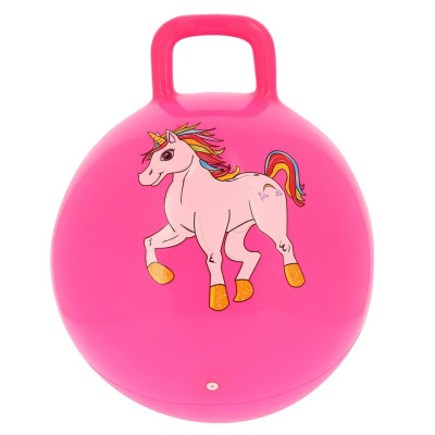 Ballon sauteur Equi-Kids Licorne Rose fluo