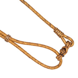 Rênes western en cuir cru tressé Pool’s Naturel Marron