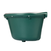 Mangeoire d’angle avec bord métallique et deux supports muraux Capacité 16 litres AmaHorse Mangeoire d’angle avec bord métallique et deux supports muraux Capacité 16 litres AmaHorse