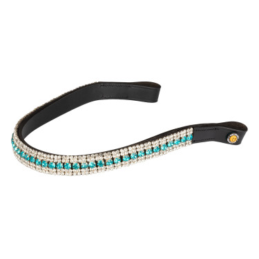 Frontal Blue Crystal en cuir Equestro Great blue