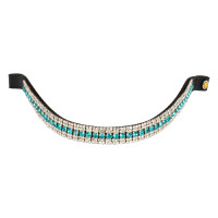 Frontal Blue Crystal en cuir Equestro Great blue