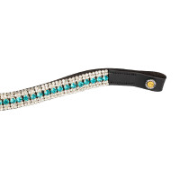 Frontal Blue Crystal en cuir Equestro Great blue