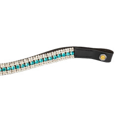 Frontal Blue Crystal en cuir Equestro Great blue