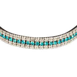 Frontal Blue Crystal en cuir Equestro Great blue