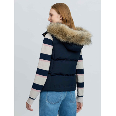 Doudoune sans manches à capuche LeMieux Margot femme Marine Bleu marine
