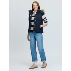 Doudoune sans manches à capuche LeMieux Margot femme Marine Bleu marine