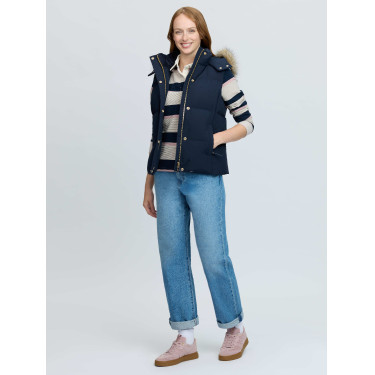 Doudoune sans manches à capuche LeMieux Margot femme Marine Bleu marine