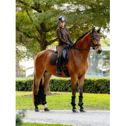 Tapis de dressage LeMieux Brilliance Square Espresso Marron