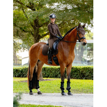 Tapis de dressage LeMieux Brilliance Square Espresso Marron
