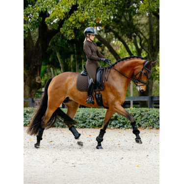 Tapis de dressage LeMieux Brilliance Square Espresso Marron