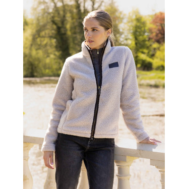 Veste zippée en polaire sherpa Heritage Stone LeMieux Stone Gris Veste zippée en polaire sherpa Heritage Stone LeMieux Stone Gris