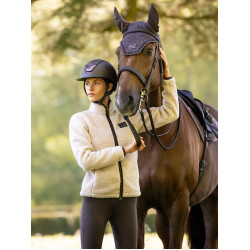 Veste zippée en polaire sherpa Heritage Stone LeMieux Stone Gris Veste zippée en polaire sherpa Heritage Stone LeMieux Stone Gris
