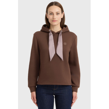 Sweat à capuche Harcour femme Celia Châtaigne Marron