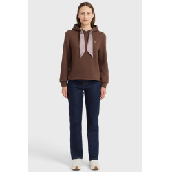 Sweat à capuche Harcour femme Celia Châtaigne Marron