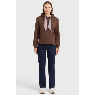 Sweat à capuche Harcour femme Celia Châtaigne Marron
