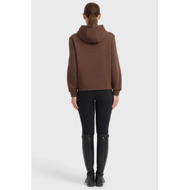 Sweat à capuche Harcour femme Celia Châtaigne Marron