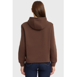 Sweat à capuche Harcour femme Celia Châtaigne Marron