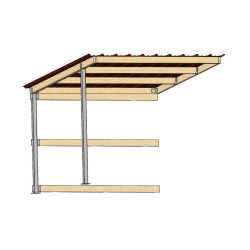 Extension abri de prairie simple pente La Gée