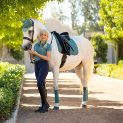 Tapis LeMieux Suede Dressage Square Sage Bleu