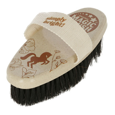 Brosse de finition ergonomique pour chevaux
