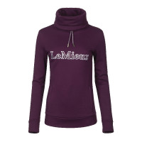 Sweat col cheminée LeMieux à capuches Grape Bordeaux