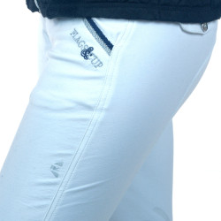 Pantalon Flags & Cup Varena Femme Blanc Pantalon Flags & Cup Varena Femme Blanc