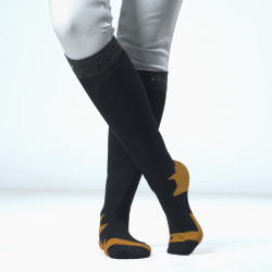 Chaussettes Flags & Cup Wabana Caviar / miel Noir Chaussettes Flags & Cup Wabana Caviar / miel Noir