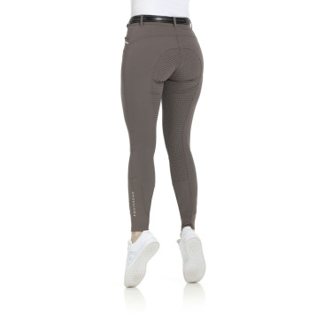 Pantalon Equithème Gizel fond silicone Taupe Marron