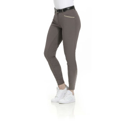 Pantalon Equithème Gizel fond silicone Taupe Marron