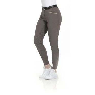 Pantalon Equithème Gizel fond silicone Taupe Marron Pantalon Equithème Gizel fond silicone Taupe Marron