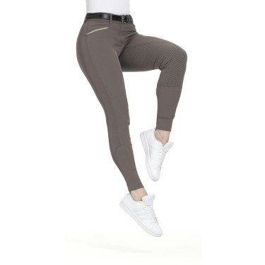 Pantalon Equithème Gizel fond silicone Taupe Marron Pantalon Equithème Gizel fond silicone Taupe Marron