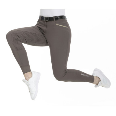 Pantalon Equithème Gizel fond silicone Taupe Marron Pantalon Equithème Gizel fond silicone Taupe Marron