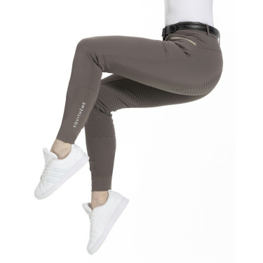 Pantalon Equithème Gizel fond silicone Taupe Marron Pantalon Equithème Gizel fond silicone Taupe Marron