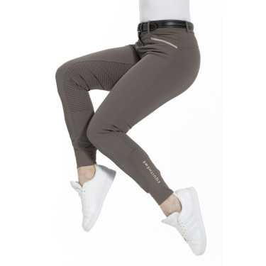 Pantalon Equithème Gizel fond silicone Taupe Marron Pantalon Equithème Gizel fond silicone Taupe Marron