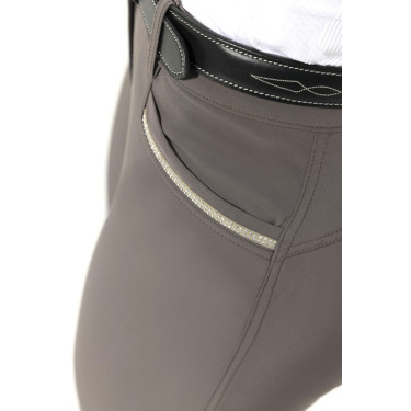 Pantalon Equithème Gizel fond silicone Taupe Marron Pantalon Equithème Gizel fond silicone Taupe Marron