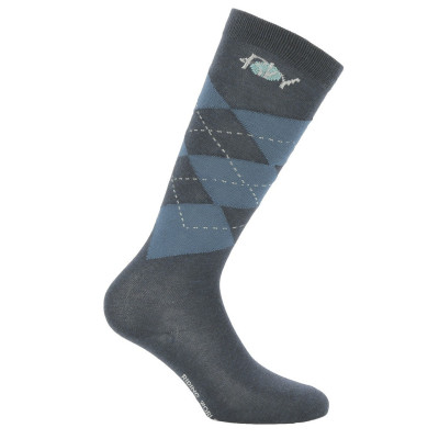 Chaussettes Riding World Losange Bleu marine