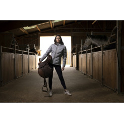 Veste matelassée Equithème Lara Gris chiné Veste matelassée Equithème Lara Gris chiné