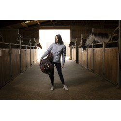 Veste matelassée Equithème Lara Gris chiné Veste matelassée Equithème Lara Gris chiné