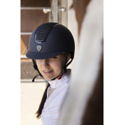 Casque Equithème Airy Noir / bleu brillant