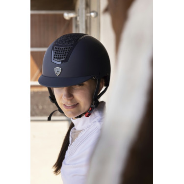 Casque Equithème Airy Noir / bleu brillant