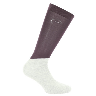 Chaussettes Equithème Shiny Bordeaux / gris