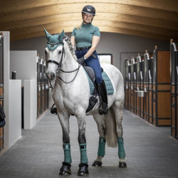 Tapis dressage LeMieux Carbon Mesh Square Sage Bleu