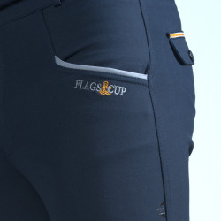 Pantalon Flags & Cup Bassano homme Bleu marine
