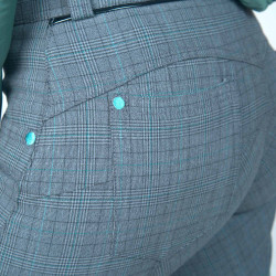 Pantalon Flags & Cup Checks femme Gris Pantalon Flags & Cup Checks femme Gris