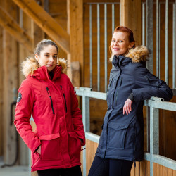 Parka longue Brooke Horze femme Rouge écarlate / sauge Parka longue Brooke Horze femme Rouge écarlate / sauge