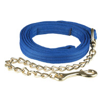 Longe en textile doublé avec chaîne simple Finn-Tack Bleu Longe en textile doublé avec chaîne simple Finn-Tack Bleu