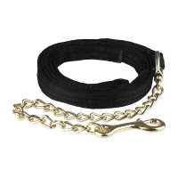 Longe en textile doublé avec chaîne simple Finn-Tack Noir
