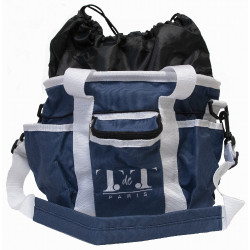Sac de pansage grand modèle T de T Marine / blanc Bleu